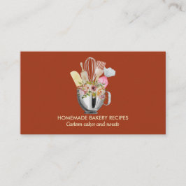 Terra Cook Koch Watercolor Backutensität Bäckerei Visitenkarte