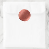 Terra Copper 2 Letter Monogram Wax Siegel Stickers (Tasche)
