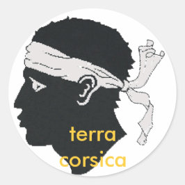 Terra Corse de Stiker Runder Aufkleber