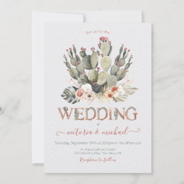 Terra cotta and Cactus Wedding Einladung