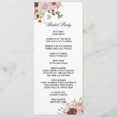 Terra Cotta and Green double side program card  Programm (Rückseite)