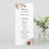 Terra Cotta and Green double side program card  Programm (Stehend Vorderseite)