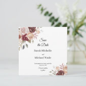 Terra Cotta and Green Save the Date Invite (Stehend Vorderseite)