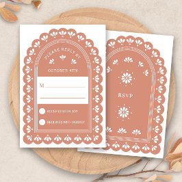 Terra Cotta Arch Herbsthochzeit RSVP Card