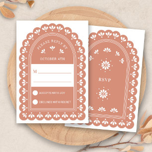 Terra Cotta Arch Herbsthochzeit RSVP Card Karte