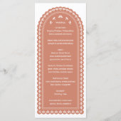 Terra Cotta Arch Herbstmenü Hochzeit Menükarte (Vorderseite)