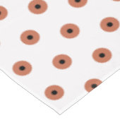 Terra Cotta Black Polka Dots Tischdecke (Schrägansicht)