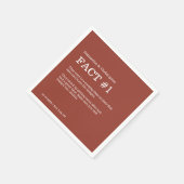 Terra Cotta Burnt Orange Custom Wedding Fakt Serviette (Ecke)