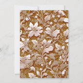 Terra cotta Burnt Orange Moderne botanische Hochze Einladung (Rückseite)