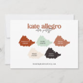 Terra Cotta Burnt Sienna Farbpalettenkarte Beige F Einladung (Vorderseite)