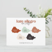 Terra Cotta Burnt Sienna Farbpalettenkarte Beige F Einladung (Stehend Vorderseite)