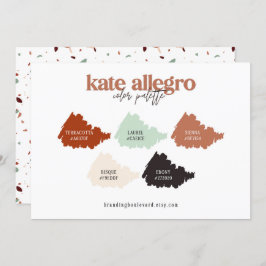 Terra Cotta Burnt Sienna Farbpalettenkarte Beige F Einladung