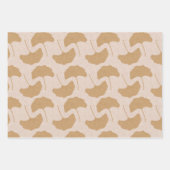 Terra Cotta & Cream Textured Gingko Blätter (Vorderseite 3)