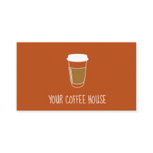 Terra cotta Custom Coffee House Loyalty Card