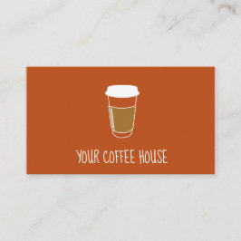 Terra cotta Custom Coffee House Loyalty Card Treuekarte
