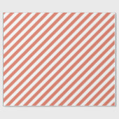 Terra Cotta Diagonal Stripe Geschenkpapier (Flach)