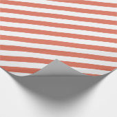 Terra Cotta Diagonal Stripe Geschenkpapier (Ecke)