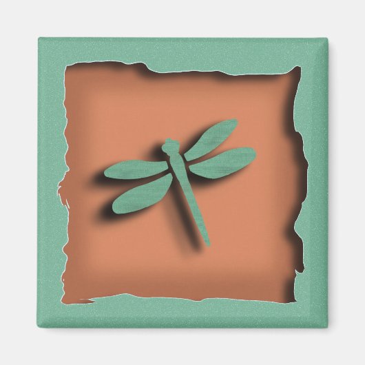Terra Cotta Dragonfly Magnet (Vorne)
