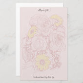 Terra Cotta Esperet Bouquet Personalisiert Briefpapier (Vorne/Hinten)