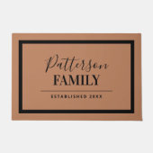 Terra Cotta Family Monogram Doormat Fußmatte (Vorderseite)