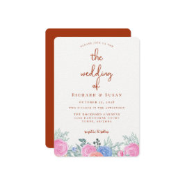 Terra Cotta Floral Wedding Einladung