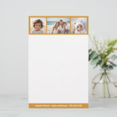 Terra Cotta Foto Collage - Custom Personal Briefpapier (Stehend Vorderseite)