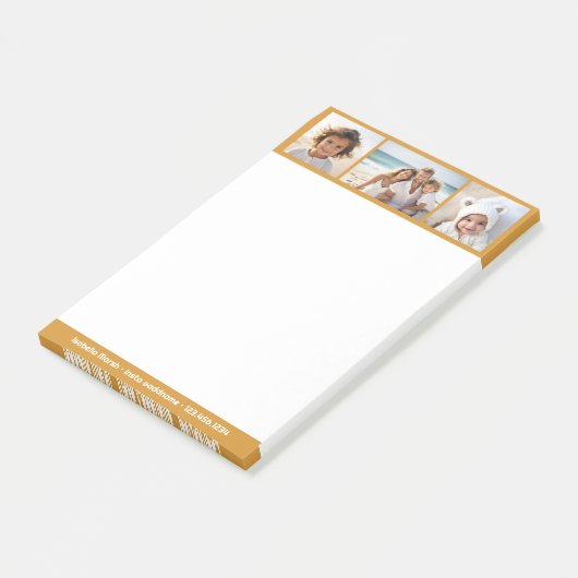 Terra Cotta Foto Collage - Custom Personal Post-it Klebezettel (angewinkelt)