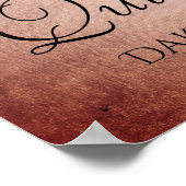 Terra Cotta Glitzer Tropfen | Trendy Icing Sweet 1 Poster (Ecke)