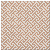 Terra Cotta Griechisches Schlüsselmuster Stoff (Nahaufnahme)