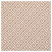 Terra Cotta Griechisches Schlüsselmuster Stoff (Muster)