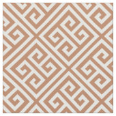 Terra Cotta Griechisches Schlüsselmuster Stoff (Nahaufnahme)