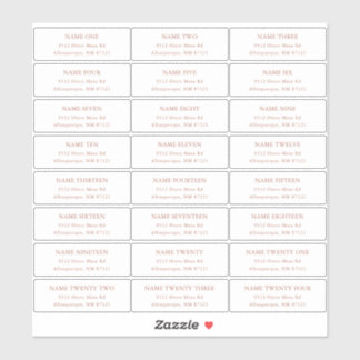 Terra Cotta Guest Address Labels