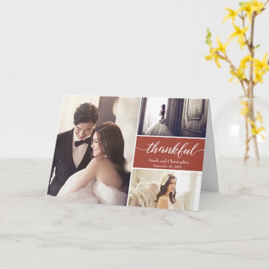 Terra cotta Hochzeitsfeier Karte (Gelbe Blume)