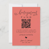 Terra Cotta Honeymoon Fund Qr Code Minimal Modern (Vorderseite)