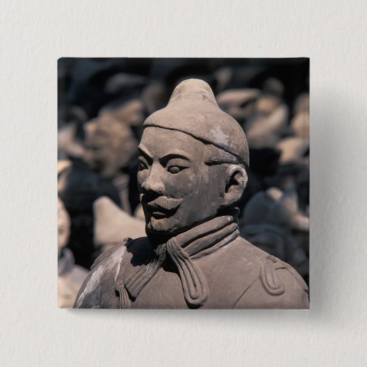 Terra Cotta-Krieger in Kaiser Qin Shihuangs 2 Button (Vorderseite)