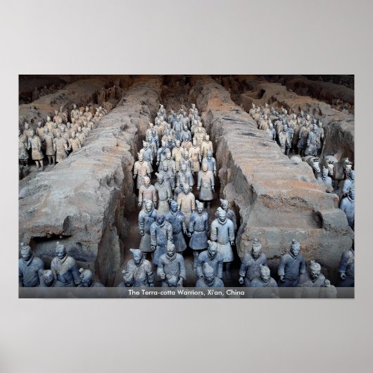 Terra-cotta-Krieger, Xi'an, China Poster (Vorne)