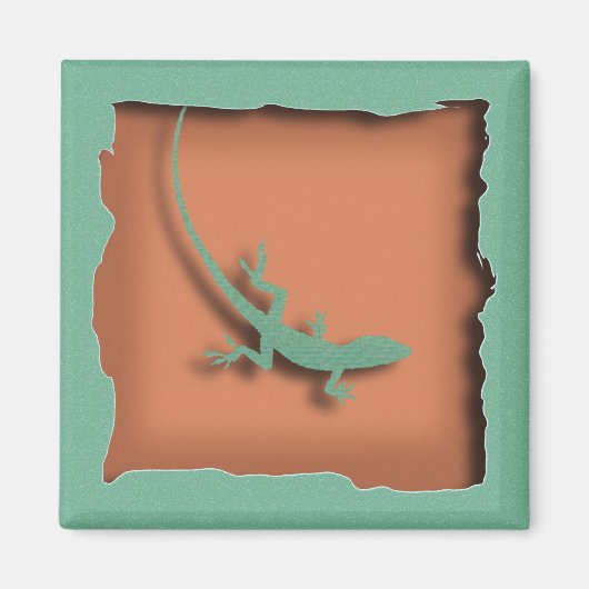Terra Cotta Lizard Magnet (Vorne)