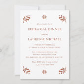 Terra Cotta Mexican Probe Dinner Einladung (Vorderseite)