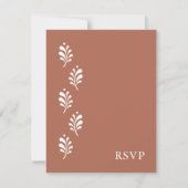 Terra Cotta Mexican RSVP Card Einladung (Rückseite)