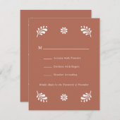 Terra Cotta Mexican RSVP Card Einladung (Vorne/Hinten)