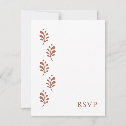 Terra Cotta Mexican RSVP Card Einladung (Rückseite)