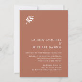 Terra Cotta Mexican Wedding Einladung (Vorderseite)