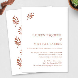 Terra Cotta Mexican Wedding Einladung