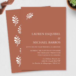 Terra Cotta Mexican Wedding Einladung