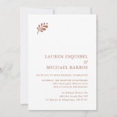 Terra Cotta Mexican Wedding Einladung (Vorderseite)