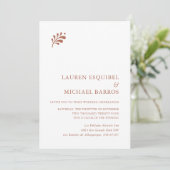 Terra Cotta Mexican Wedding Einladung (Stehend Vorderseite)