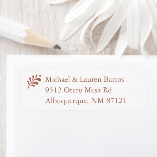 Terra Cotta mexikanische Rücksendeadressen-Aufkleb (Insitu)