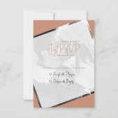 Terra Cotta Minimalistisches Lässiges HochzeitsFot RSVP Karte (Vorderseite)