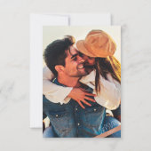 Terra Cotta Minimalistisches Lässiges HochzeitsFot RSVP Karte (Rückseite)