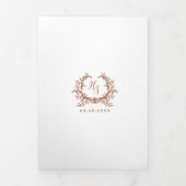 Terra Cotta Monogram Foto QR Code UAWG/ Details Dreifach Gefaltete Karte (Cover)